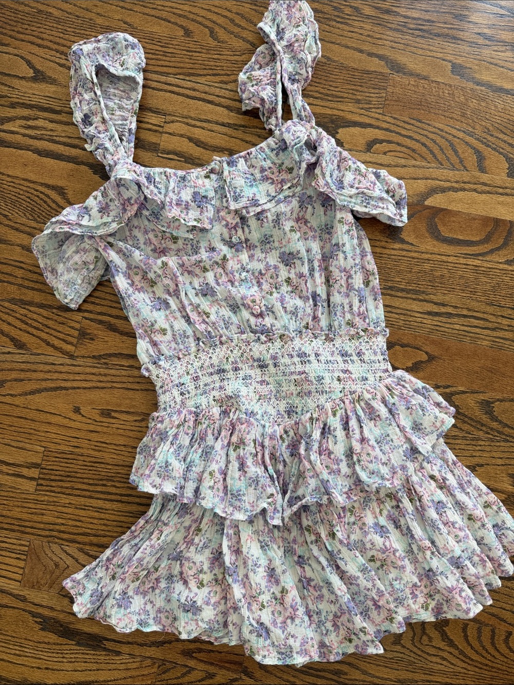 LoveShackFancy Floral Ruffle  Mini Size XS
